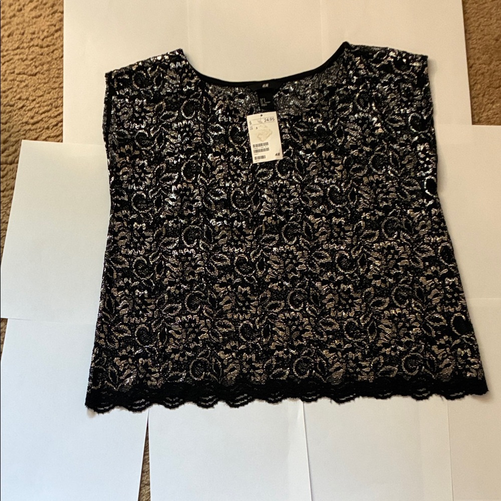 H&M Black Lace Women's Blouse